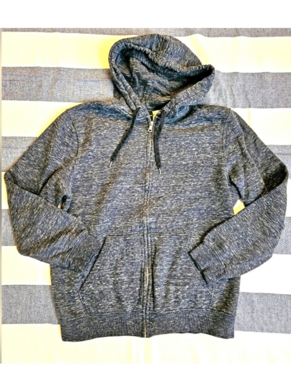 H&M Navy Blue Heathered Hoodie Medium